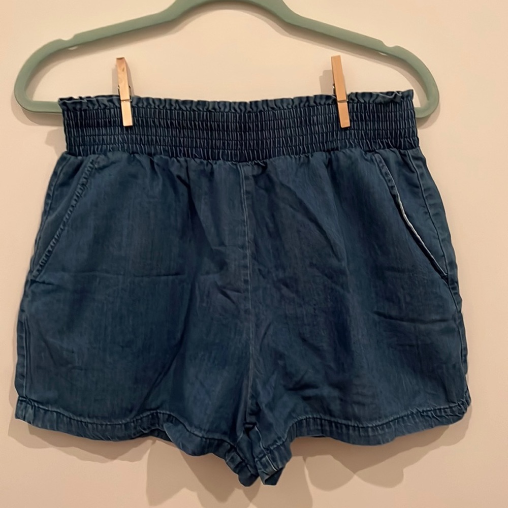 ruched waist universal thread denim shorts